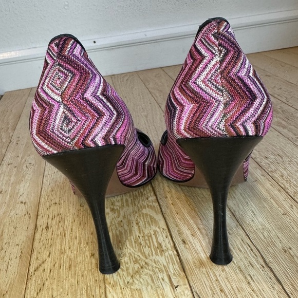 MISSONI *AUTHENTIC* Knit Zig Zag Stilettos Orange Label - Picture 10 of 14